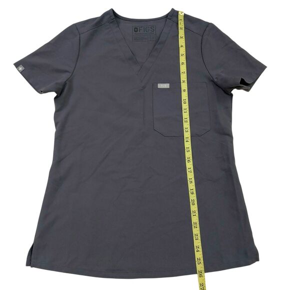 Figs Scrub Top Womens XS Gray Catarina One-Pocket Short Sleeve Work Uniform - Picture 10 of 11